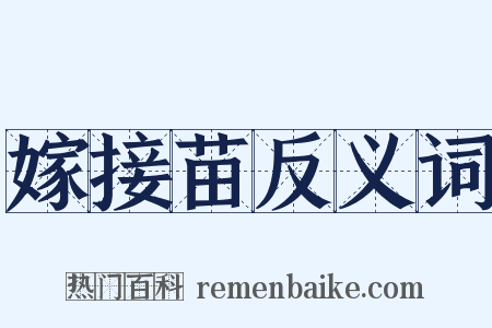 嫁接苗反义词是什么意思的图片
